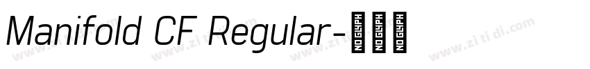 Manifold CF Regular字体转换